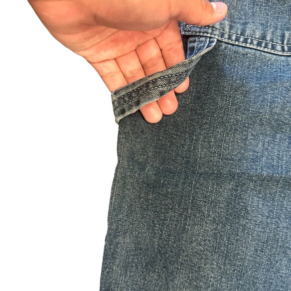 G.H. Bass Carpenter Jeans Reinforced Knee Hammer Loop Dark Wash Mens 34x32 - Picture 6 of 16